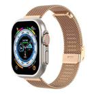 Milan Metal Steel Mesh Integrated Buckle Watch Band For Apple Watch Ultra 49mm / Series 8&7 45mm(Rose Gold) - 1