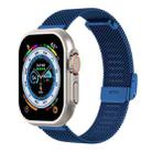 Milan Metal Steel Mesh Integrated Buckle Watch Band For Apple Watch Ultra 49mm / Series 8&7 45mm(Blue) - 1