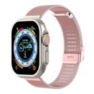 Milan Metal Steel Mesh Integrated Buckle Watch Band For Apple Watch Ultra 49mm / Series 8&7 45mm(Pink) - 1