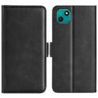 For Wiko T10 Dual-side Magnetic Buckle Horizontal Flip Leather Phone Case(Black) - 1