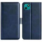 For Wiko T10 Dual-side Magnetic Buckle Horizontal Flip Leather Phone Case(Dark Blue) - 1