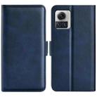 For Motorola Moto X30 Pro Dual-side Magnetic Buckle Horizontal Flip Leather Phone Case(Dark Blue) - 1