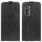 For Motorola Moto Edge 2022 R64 Texture Single Vertical Flip Leather Phone Case(Black) - 1