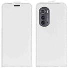 For Motorola Moto Edge 2022 R64 Texture Single Vertical Flip Leather Phone Case(White) - 1