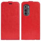 For Motorola Moto Edge 2022 R64 Texture Single Vertical Flip Leather Phone Case(Red) - 1