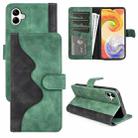 For Samsung Galaxy A04 Stitching Horizontal Flip Leather Phone Case(Green) - 1