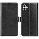 For Samsung Galaxy A04 R64 Texture Horizontal Flip Leather Phone Case(Black) - 1
