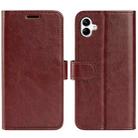 For Samsung Galaxy A04 R64 Texture Horizontal Flip Leather Phone Case(Brown) - 1