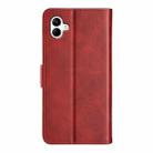 For Samsung Galaxy A04 Dual-side Magnetic Buckle Horizontal Flip Leather Phone Case(Red) - 3