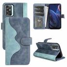 For ZTE Blade A72  Stitching Horizontal Flip Leather Phone Case(Blue) - 1