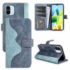 For Xiaomi Redmi A1 Stitching Horizontal Flip Leather Phone Case(Blue) - 1