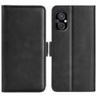 For Xiaomi Poco M5 4G Dual-side Magnetic Buckle Horizontal Flip Leather Phone Case(Black) - 1