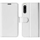 For Sony Xperia 5 IV R64 Texture Horizontal Flip Leather Phone Case(White) - 1