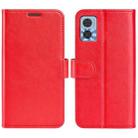 For Motorola Moto E22 / E22i R64 Texture Horizontal Flip Leather Phone Case(Red) - 1