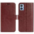 For Motorola Moto E22 / E22i R64 Texture Horizontal Flip Leather Phone Case(Brown) - 1