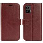 For Motorola Edge 30 Lite R64 Texture Horizontal Flip Leather Phone Case(Brown) - 1