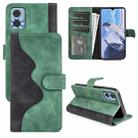 For Motorola Moto E22 / E22i Stitching Horizontal Flip Leather Phone Case(Green) - 1
