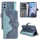 For Motorola Moto E22 / E22i Stitching Horizontal Flip Leather Phone Case(Blue) - 1