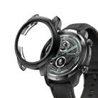 For Ticwatch Pro 3 Ultra Electroplated TPU Half Wrapped Watch Protective Case(Black) - 1