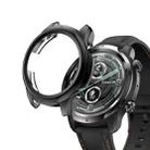 For Ticwatch Pro X Electroplated TPU Half Wrapped Watch Protective Case(Black) - 1