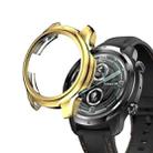 For Ticwatch Pro X Electroplated TPU Half Wrapped Watch Protective Case(Gold) - 1