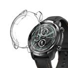 For Ticwatch Pro X Electroplated TPU Half Wrapped Watch Protective Case(Transparent) - 1