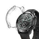 For Ticwatch Pro 3 Ultra GPS Electroplated TPU Half Wrapped Watch Protective Case(Transparent) - 1