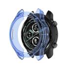 For Ticwatch Pro 3 Ultra TPU Color Transparent Half Wrapped Protective Shell(Transparent Blue) - 1