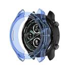 For Ticwatch Pro X TPU Color Transparent Half Wrapped Protective Shell(Transparent Blue) - 1