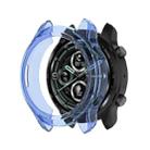 For Ticwatch Pro 3 Ultra GPS TPU Color Transparent Half Wrapped Protective Shell(Transparent Blue) - 1