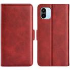 For Xiaomi Redmi A1 4G Dual-side Magnetic Buckle Horizontal Flip Leather Phone Case(Red) - 1