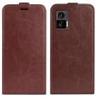 For Motorola Edge 30 Lite R64 Texture Vertical Flip Leather Phone Case(Brown) - 1