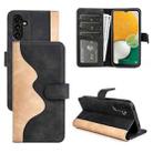For Samsung Galaxy A14 5G Stitching Horizontal Flip Leather Phone Case(Black) - 1