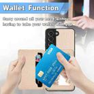 For Samsung Galaxy S21 5G Carbon Fiber Magnetic Card Wallet Bag Phone Case(Black) - 5