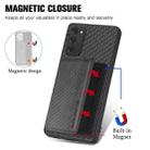 For Samsung Galaxy S20 FE Carbon Fiber Magnetic Card Wallet Bag Phone Case(Black) - 3