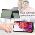 For Samsung Galaxy S20 FE Carbon Fiber Magnetic Card Wallet Bag Phone Case(Black) - 6