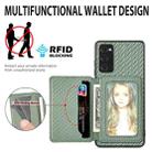 For Samsung Galaxy S20 FE Carbon Fiber Magnetic Card Wallet Bag Phone Case(Khaki) - 4
