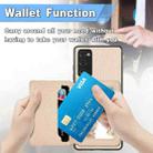 For Samsung Galaxy S20 FE Carbon Fiber Magnetic Card Wallet Bag Phone Case(Khaki) - 5