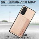 For Samsung Galaxy S20 FE Carbon Fiber Magnetic Card Wallet Bag Phone Case(Khaki) - 7