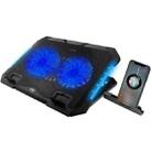 S900 Dual USB Ports Adjustable Height RGB Laptop Cooling Pad Stand - 1