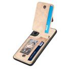 For Samsung Galaxy S21+ 5G Carbon Fiber Vertical Flip Zipper Wallet Phone Case(Khaki) - 3
