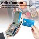 For Samsung Galaxy S20 Ultra Carbon Fiber Vertical Flip Zipper Wallet Phone Case(Khaki) - 5