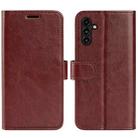For Samsung Galaxy A14 5G R64 Texture Horizontal Flip Leather Phone Case(Brown) - 1