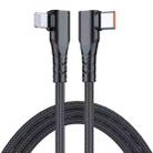 ENKAY Hat-Prince PD 20W Type-C to 8 Pin Dual Elbow Fast Charging Data Cable, Length:2m(Black) - 1