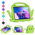 For Lenovo Tab M10 3rd Gen 10.1 TB-328 Octopus Style EVA Hybrid PC Shockproof Tablet Case with Strap(Grass Green) - 1