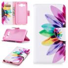 Colored Drawing Pattern Horizontal Flip Leather Case for Huawei Y3 2017, with Holder & Card Slots & Wallet(Sunflower) - 1