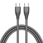 ENKAY ENK-CB129 PD 65W Type-C to Type-C Carbon Steel Hose Spring Fast Charging Data Cable, Length 1m(Black) - 1