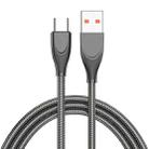 ENKAY ENK-CB132 USB to USB-C / Type-C Carbon Steel Hose Spring 6A Supper Fast Charging Data Cable, Length:1m(Black) - 1