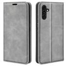 For Samsung Galaxy A14 5G Retro-skin Magnetic Suction Leather Phone Case(Grey) - 1