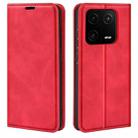 For Xiaomi 13 Pro Retro-skin Magnetic Suction Leather Phone Case(Red) - 1